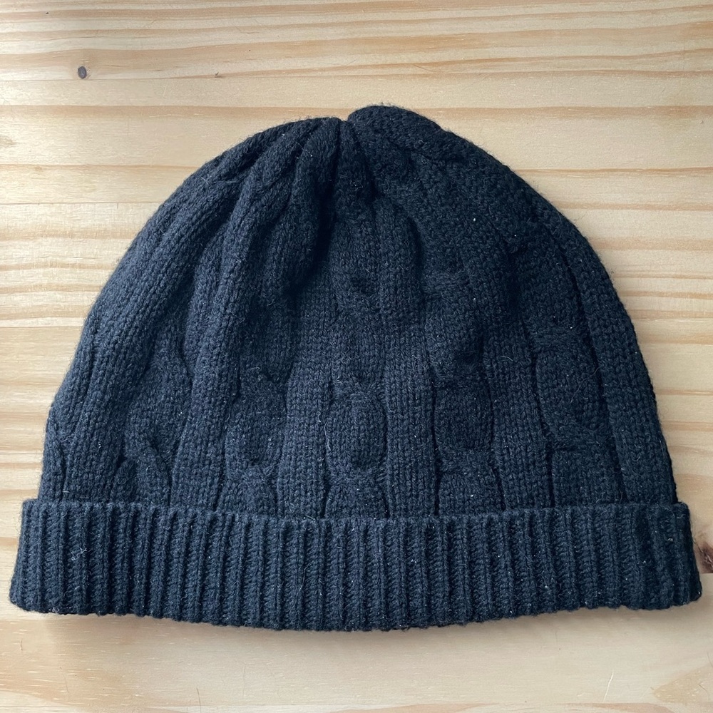 Ralph Lauren Cable Knit Beanie Cashmere Wool